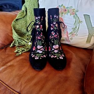 Sam Edelman Floral Embroidered Boots